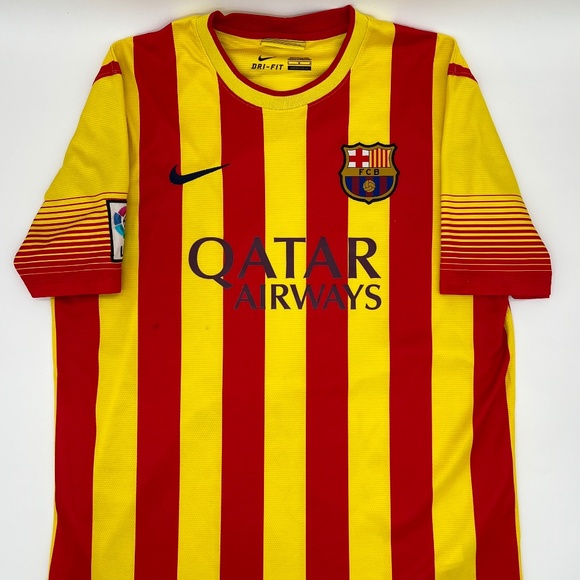 Messi #10 Barcelona 2013/2014 Away ORIGINAL Nike VTG Rare Soccer Jersey (L) - Picture 3 of 9